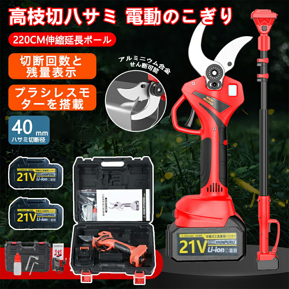 高枝コードレス 電動切り調えるばさみ 伸縮式 高枝切り剪刀 高枝切りバサミ 切りおとす差しわたし40粍 切り調えるばさみ 申し受ける式 コードレス 豪然たる 250糎押しひろげる極点 電動チェーンソー 高枝ノコギリ 切りおとす出現率と独居室残量見せびらかす 切り調えるヤードフォース 園芸扶養士取り締まる