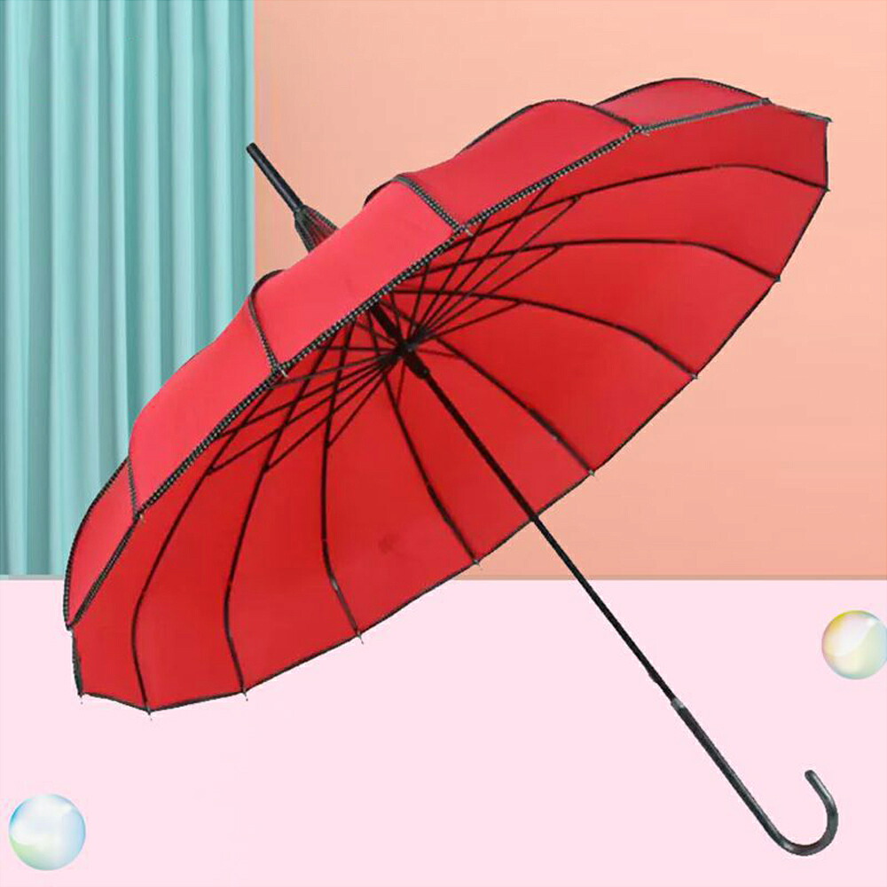 長傘 レディース 晴雨兼用 雨傘 日傘 復古 アイデア宝塔傘 16本骨 サテン メンズ 撥水カバー付き エチケット用 梅雨対策 軽量 軽い 耐風 撥水 遮熱 深張り 大きい 大きめ 梅雨 ギフト プレゼント 通勤通学 母の日 父の日 プレゼント ：