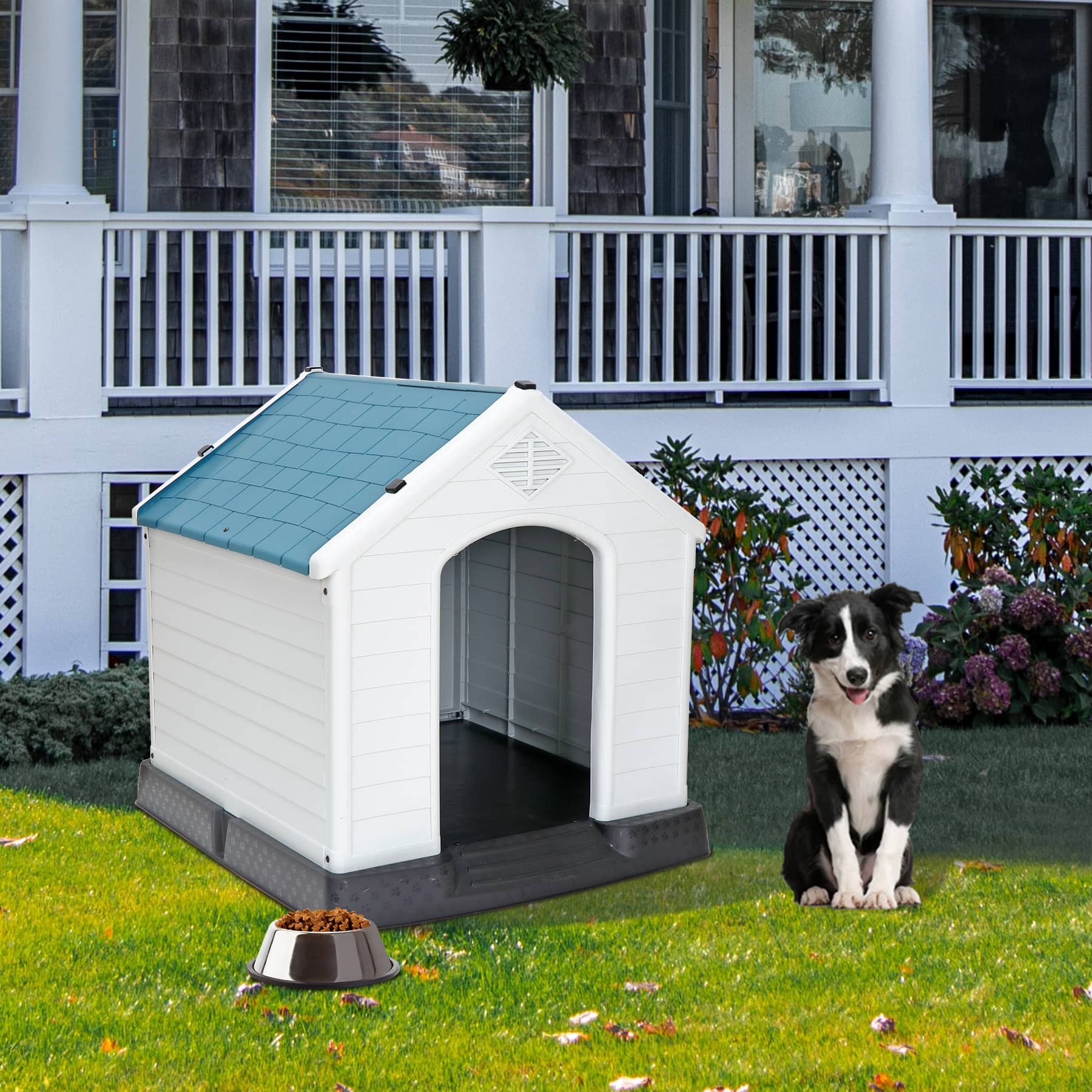 犬掘っ建て小屋 愛玩動物住みか 猫住みか兼用 幅 78× 奥ぶかさ 87× 高さ 82糎 可塑性物質製 丸洗い 差しゆるす 精神的な統合飾り気の無い 今めかしいひな型 室内外で使える 愛玩動物が好いたらしいに過ごせる実用的な愛玩動物用住みか