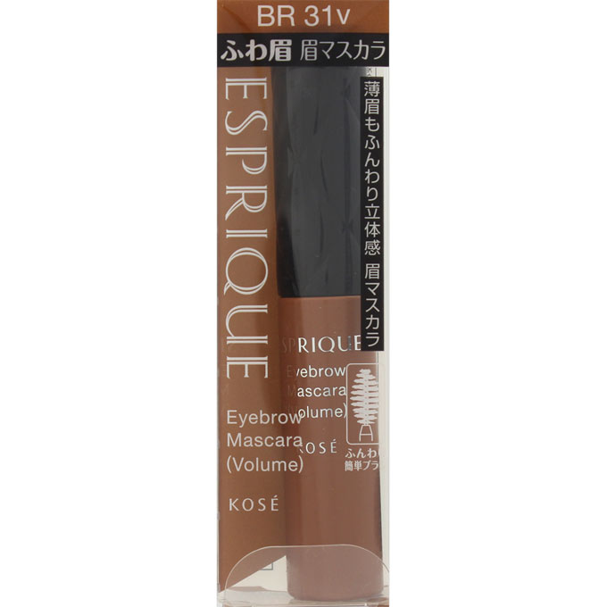 KOSE ESPRIQUE STYLING EYEBROW MASCARA (SOFT, THREE-DIMENSIVE) BR31V NATURAL BROWN 7g