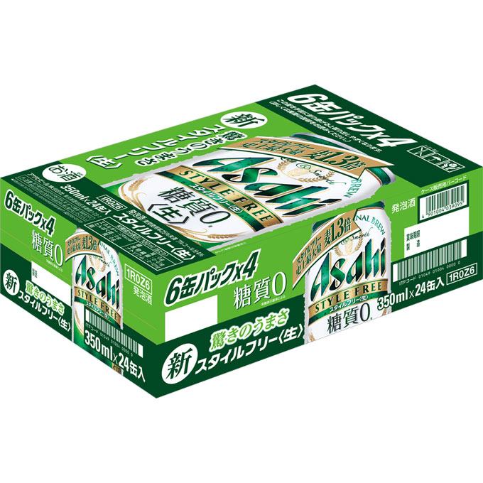 楽天市場】アサヒ スタイルフリー 生 糖質ゼロ 350ml×6本 1