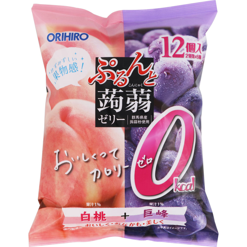 同じ種類の12袋セット 雪国アグリ 蒟蒻ゼリー ６個入×12 こんにゃくゼリー ピーチ味 コラーゲン入り ももプラス