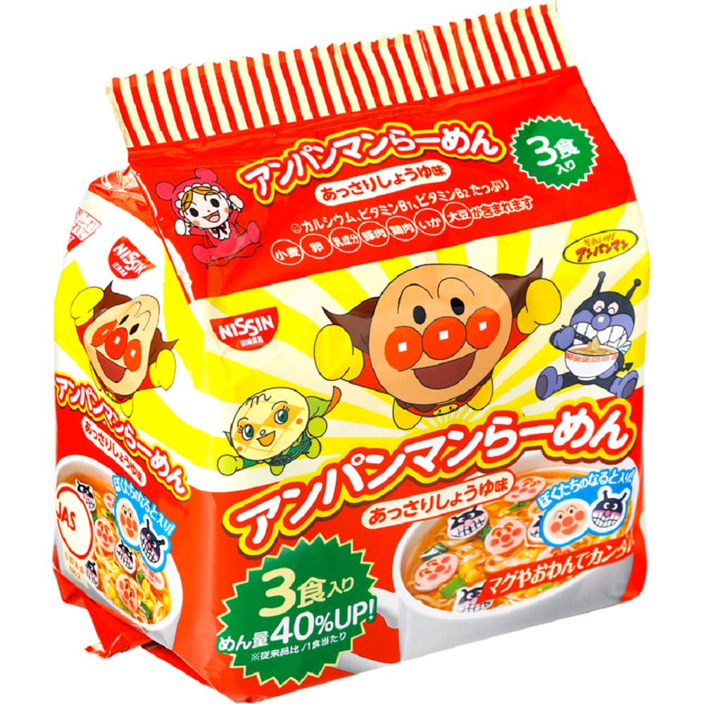 品質が 日清食品 アンパンマンらーめん あっさりしょうゆ味 ３０ｇ×３ magiemelodie.fr