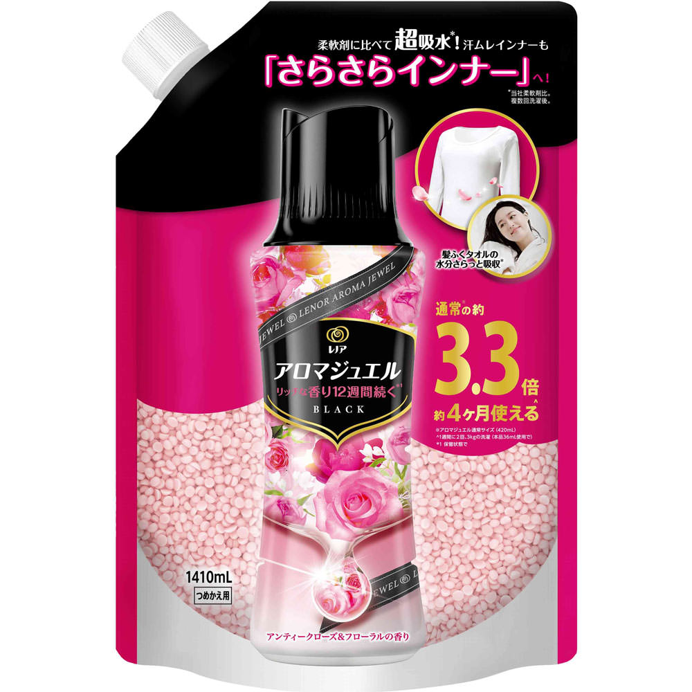 P&G アロマジュエル　アンティークローズ&フローラルの香り　6袋　未開封 Amazon | レノア ハピネス アロマジュエル 香り付け専用ビーズ