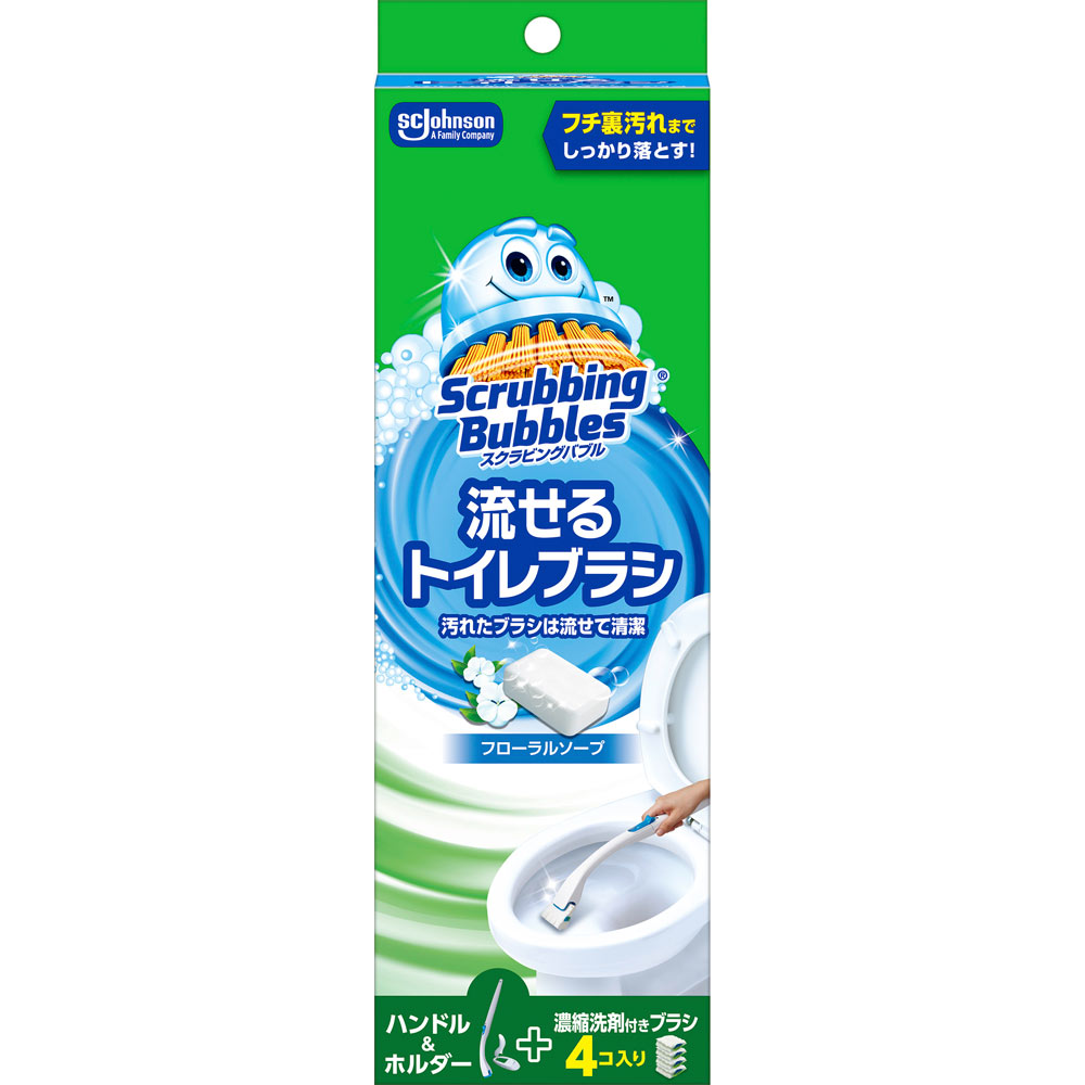 楽天市場】ジョンソン スクラビングバブル 流せるトイレブラシ