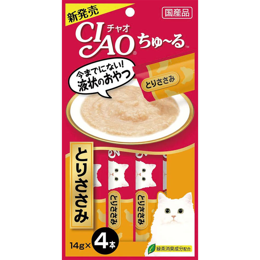 楽天市場】いなば食品 ＣＩＡＯ ちゅーる サーモン＆とりささみ １４ｇ×４ : マツモトキヨシ楽天市場店