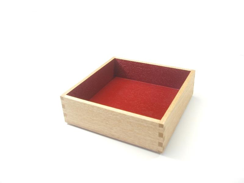 楽天市場】『白木塗 タモ 長角二段弁当箱 内朱（小）』【送料無料