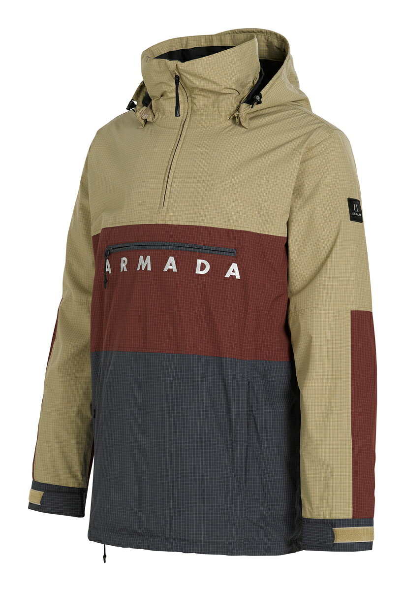 【楽天市場】ARMASA アルマダ Salisbury Anorak アノラックKHAKI/BURGUNDY/INDIGO スキージャケット ...