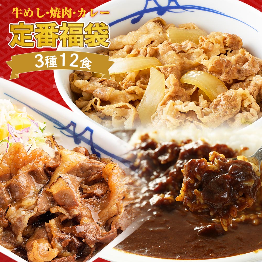 松屋プレミアム仕様牛めし＆松屋オリジナルカレー＆牛カルビ焼肉12食セット(牛めし×7 カレー×4 牛カルビ焼肉60g ×1) グルメ食品 おためし 松屋 公式 牛丼 肉 業務用 惣菜 お弁当 お試し まつや 非常食