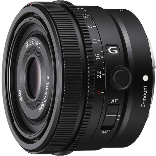ソニー SEL40F25G デジタル一眼写真機α[Eマウント]用水晶体 FE 40粍 F2.5 G 黒いこと