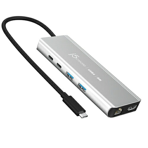 j5create JCD403 USB4 8K 2.5G LAN 6in1マルチハブ スペースグレー｜マツヤデンキ店