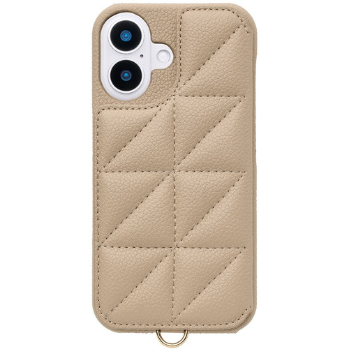 ユニケース Triangle Puffy Case for iPhone 16 (beige) UNI-CSIP24M-2TPBE