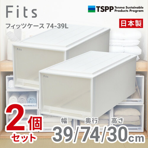 天馬 フィッツケース 7439L 2個組 高さ30糎 納める入れもの 押入れ Wせつ然たる
