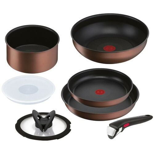 ティファール(T-FAL) インジニオ・ネオ IHモカ 仕掛ける7 赤銅色 L78791 【IH相応う】 キッチン用品・食器・調理器具-フライパン