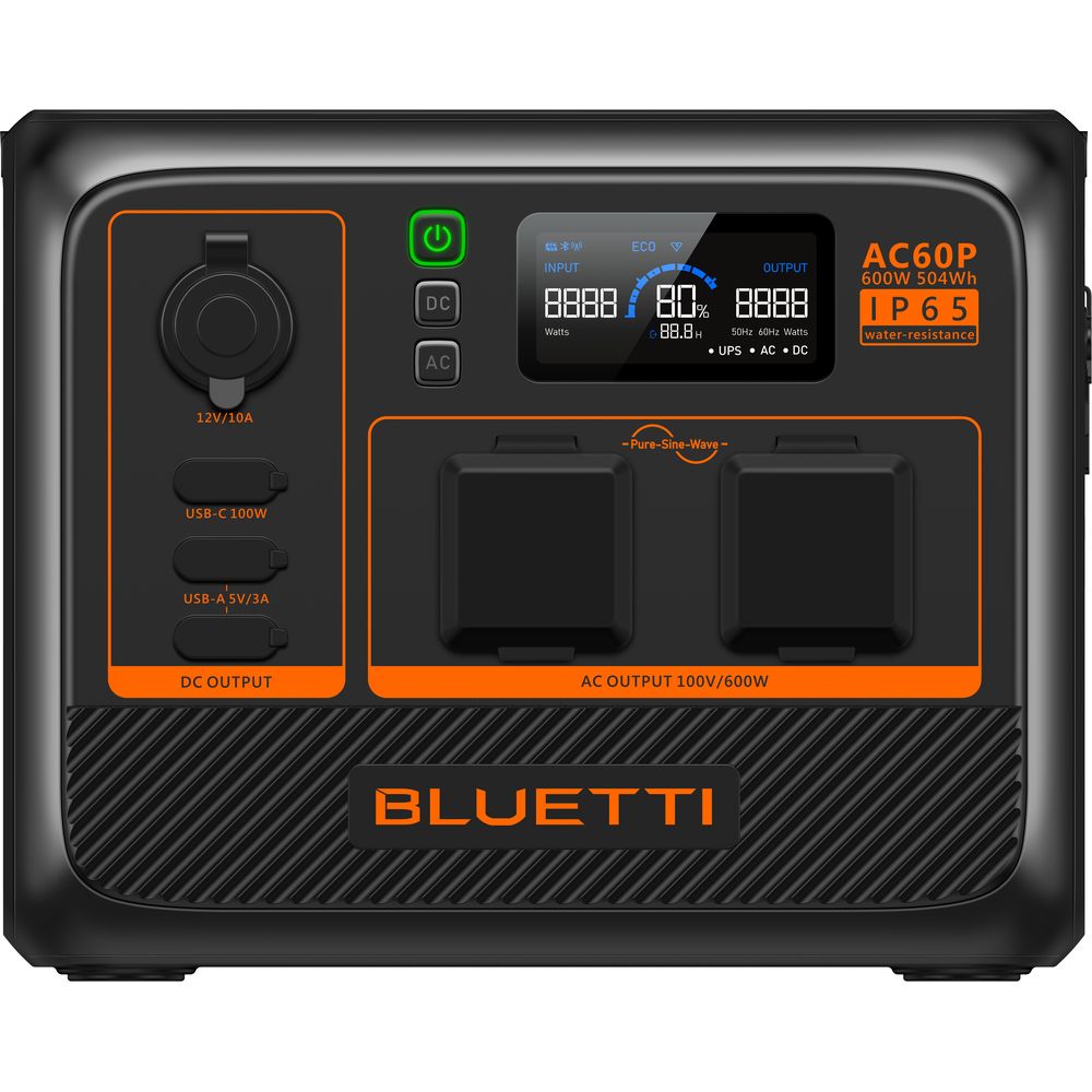 BLUETTI 割り増し金続きもの 雨合羽 504Wh 携帯型ワット数 AC60P AC60P