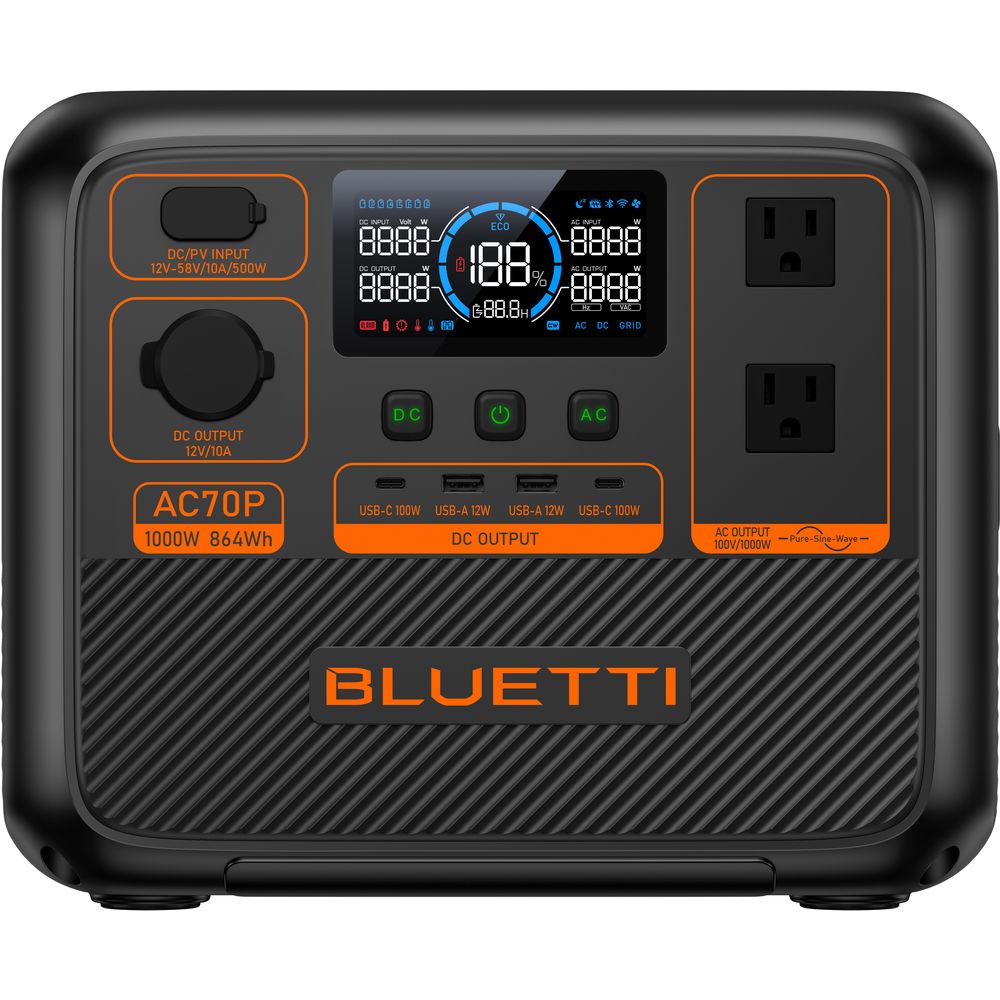 BLUETTI 割り増し金続きもの 864Wh 携帯型ワット数 AC70P AC70P