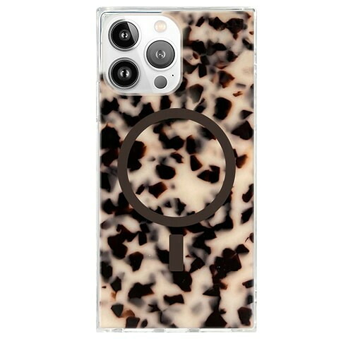Flaunt FT056748 Square MagSafe Case for iPhone 16 Pro Max  Blonde Tortoise Shell