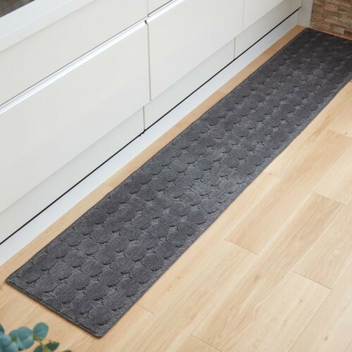 アスワン ファブリーズキッチンマット フレシカ 45×240cm 消臭抗菌 グレー JE600695