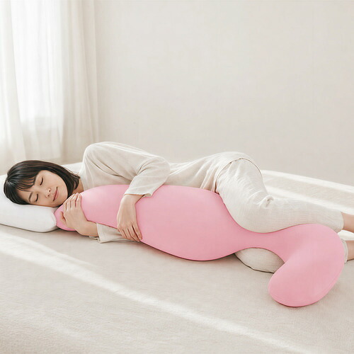 MOGU モグ 気持ちいい抱きまくら 本体(カバー付き) BK 横500mm×縦1150mm×奥行200mm ブラック