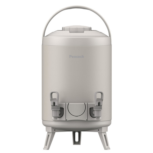 ピーコック INP-W100 アルミ製キーパー（ダブルコックタイプ） 2つのコックから同時に注水 容量9.5L ライトグレー