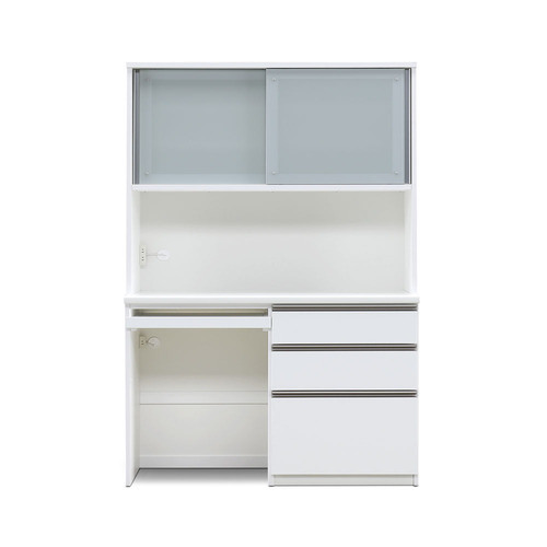 大塚家具 オリジナル オープンボード「ココ120」 幅117cm 奥行49cm 高さ198cm ホワイト