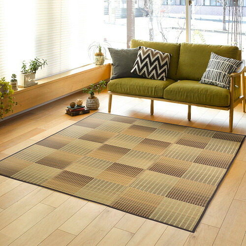萩原 ふっくらい草ラグ クレパス 12mmウレタン 約240&times;300cm ベージュ｜マツヤデンキ店