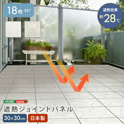 ホームテイスト SJP18--ST 遮熱ジョイントパネル 30&times;30cm 18枚入り ストーン｜マツヤデンキ店