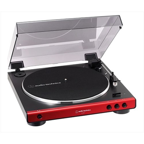 レコード オーディオテクニカ AT-LP60X RD フルオートターンテーブル レッド