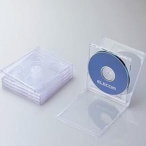 エレコム CCD-JSCNW5CR Blu-ray/DVD/CDケース(標準/PS/2枚収納/5パック) クリア