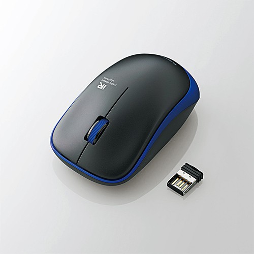 マウス エレコム 無線 ワイヤレス ブルー M-IR07DRBU 無線IRマウス メーカー包装済 3ボタン 割引購入