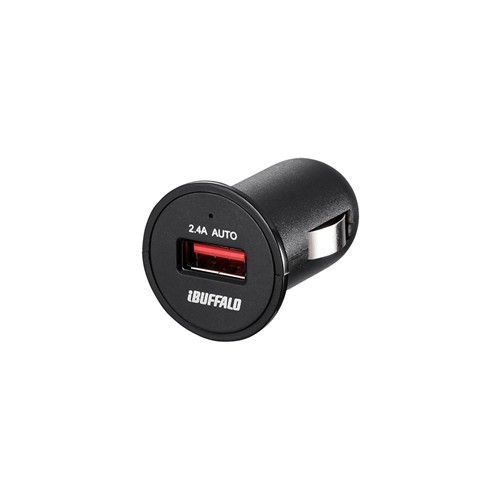 バッファロー BSMPS2401P1TBK 2.4A出力 シガーソケット用USB急速充電器 1ポートタイプ(ブラック)