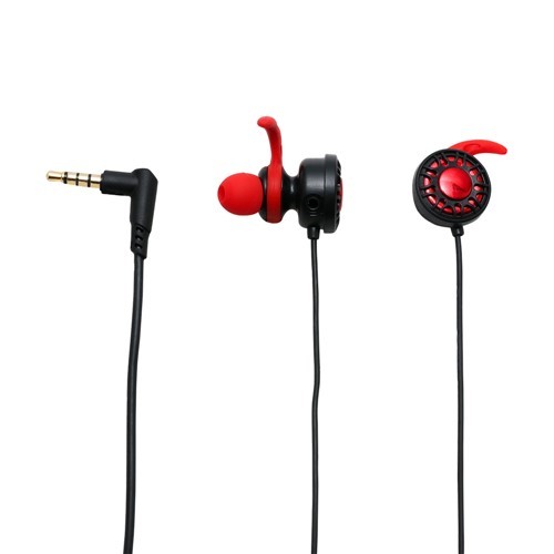 ミヨシ GMA-HS01/RD ゲーミングヘッドセット カナル式 レッド