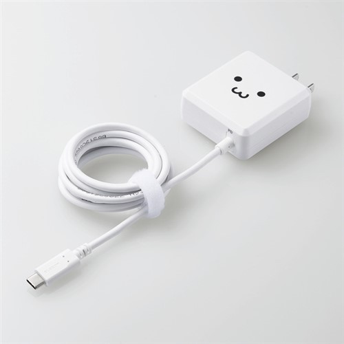 エレコム MPA-ACCP04WF Power Delivery対応 USB AC充電器(18W/ケーブル1.5m) ホワイトフェイス