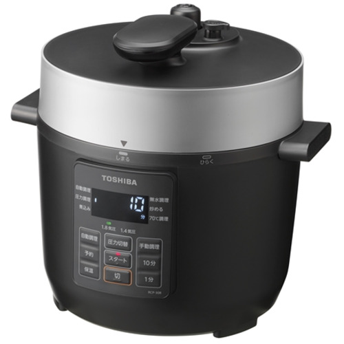 東芝 RCP-30R-K 灯し火剪断応力鍋 1台8役 3.0L 黒いこと