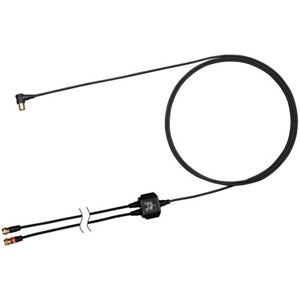 ＤＸアンテナ MBUM2WSB(B) 4K8K対応　分波器(入力L形ｰ出力ストレート形) 入力2m-出力0.5m ブラック