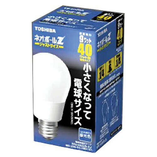 楽天市場】東芝 電球型蛍光灯 EFA10EL/7-Z 40ワット形 電球色