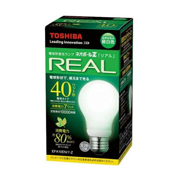 東芝 電球形蛍光灯 A10形・昼光色ネオボールZリアル EFA10ED/7-Z EFA10ED/7-Z  口金直径26mm tf8su2k Amazon | 東芝 電球形蛍光灯 A10形・電球色ネオボールZリアル
