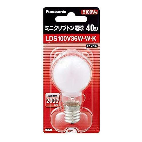 未使用品】 パナソニック ミニクリプトン電球 LDS100V36W W K ホワイト