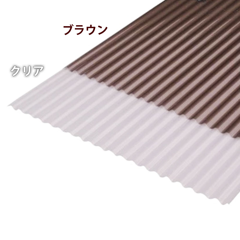 【10個セット】ポリカ波板 エンボス加工 板厚0.7mm ブロンズ NIPC-807NE(長さ242cm) アイリスオーヤマ ブラウン 光遮断 屋根材 壁材｜マツヨシ 店