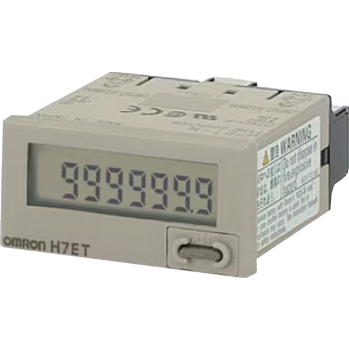 OMRON 小形タイムカウンタ 7桁 フリー電圧入力 バックライトなし リセットキーあり ライトグレー H7ET-NFV 7ケタ 150-0816 オムロン|マツヨシ 店