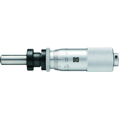 SK マイクロメータヘッド 測定範囲0～15mm ナット付ステム・クランプ付 先端球面 1719-350 75.5MM 377-4759 新潟精機｜マツヨシ 店