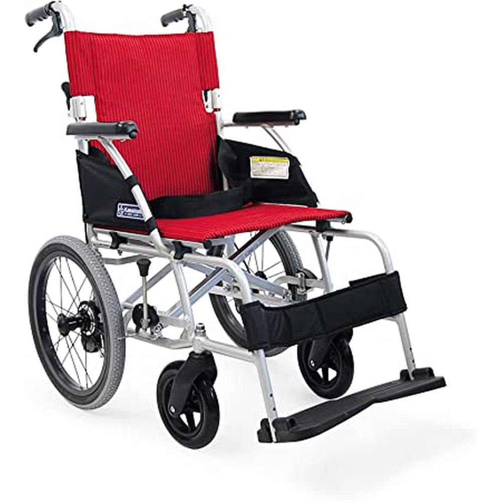 軽さ第一義的モデュール車椅子 BML16-40SB カワムラサイクル 赤縞模様Ｎｏ.９３ ホスピタル 診療 看護 診療所