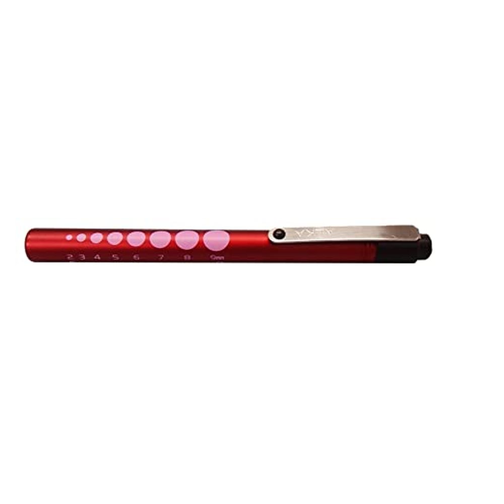 【20本セット】ペンライトアルカプッシュライトＬＥＤ ドウコウゲージ付（ハクショク） レッド 病院 医療 看護 クリニック｜マツヨシ 店