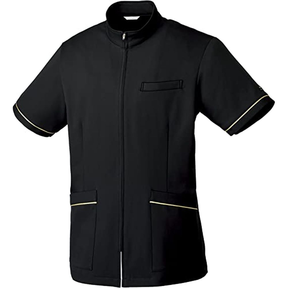 上衣（成人男性用） MK-0024-C-10（黒いこと） MICHEL KLEIN ミッシェルクラン Ｌ ホスピタル 診療 看護 診療所