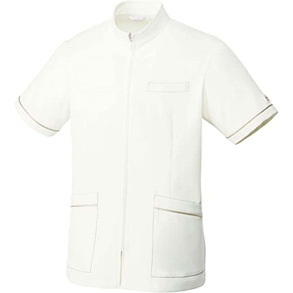 上衣（成人男性用） MK-0024-C-12（象牙色） MICHEL KLEIN ミッシェルクラン Ｍ ホスピタル 診療 看護 診療所