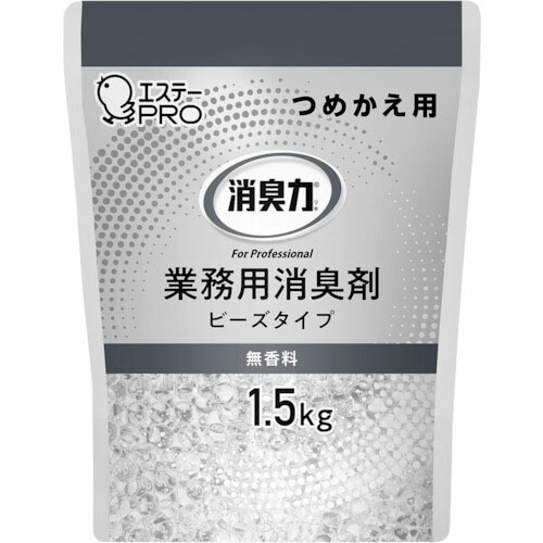 消臭力 業務用 ビーズタイプ 大容量 1．5KG ツメカエ ムコウリョウ 消臭剤 25-2216-09 エステー 6セット