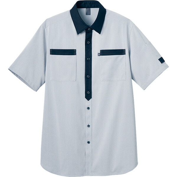 半袖シャツ CSY170-2(ネイビー) ３Ｌ 看護師 ナース 病院 病棟 事務 ユニフォーム 制服 カーシーカシマ