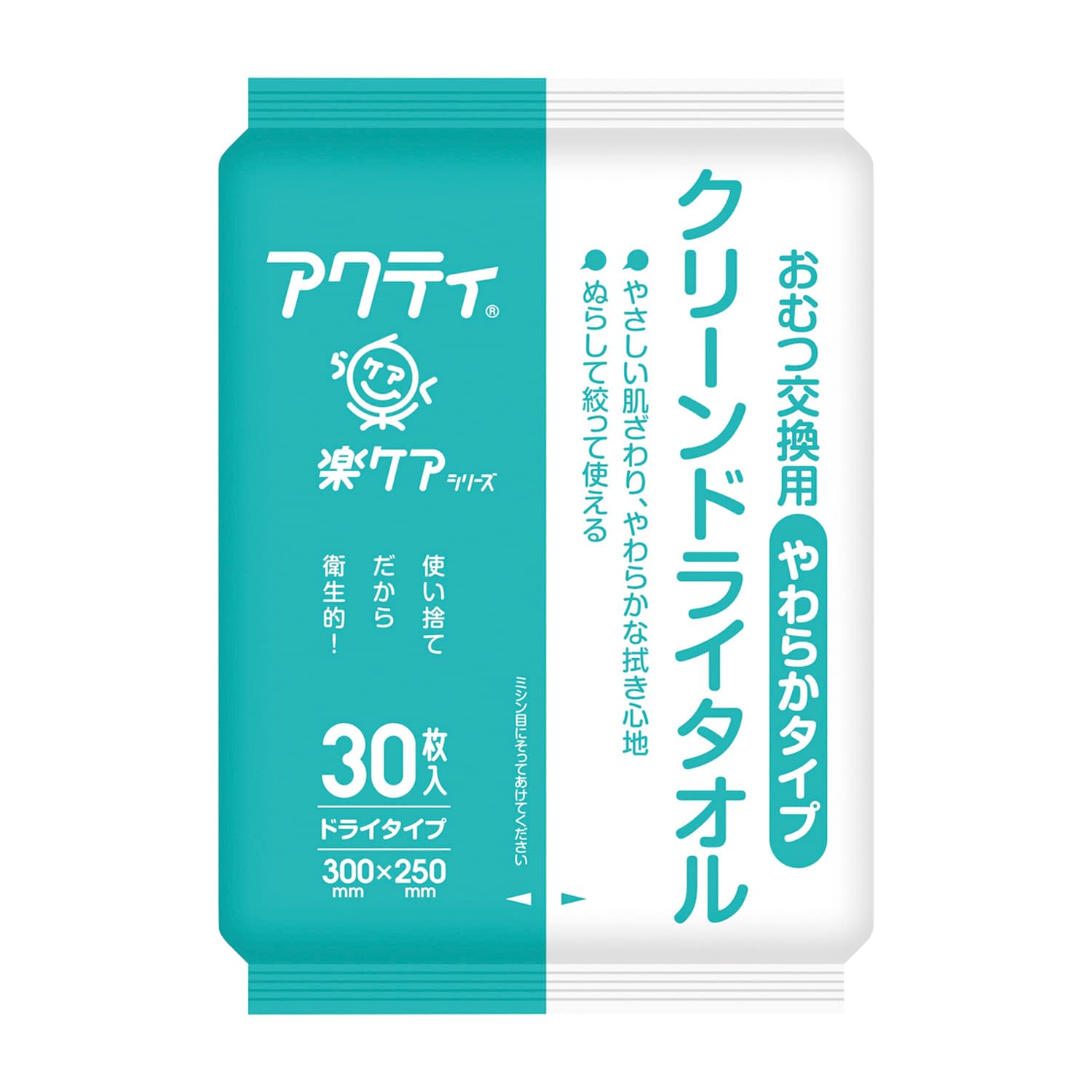 クリーンドライタオル(やわらかタイプ 80880(30マイX24パック) 1梱 日本製紙クレシア ホワイト 25-4638-00 おしりふき｜マツヨシ 店