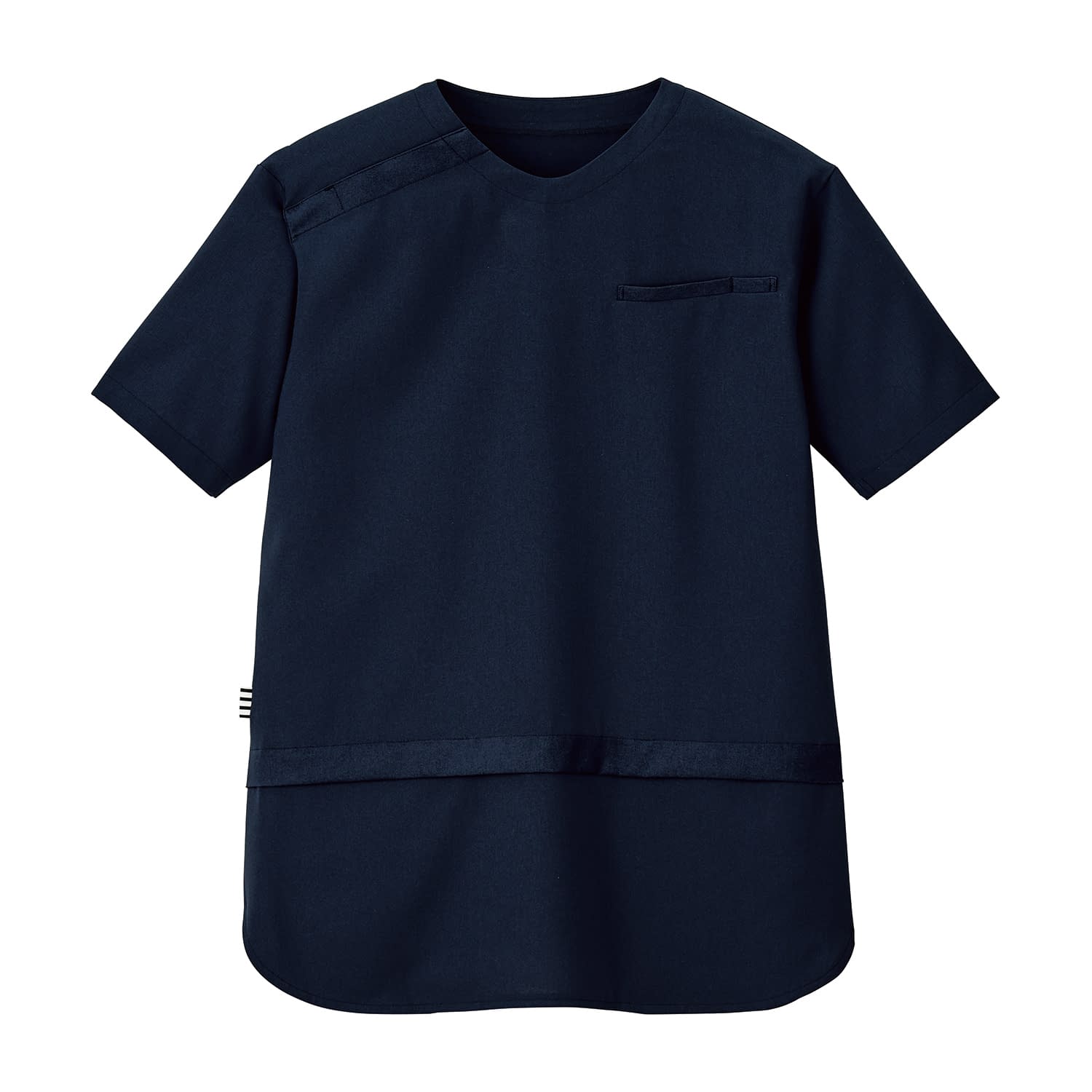 HYUGGE ロング丈スクラブ HST019-2(ナイトスカイネイビー 1枚 カーシーカシマ ナイトスカイネイビー サイズM25-6508-0003 診察衣 スクラブ 男女兼用 ナースウェ
