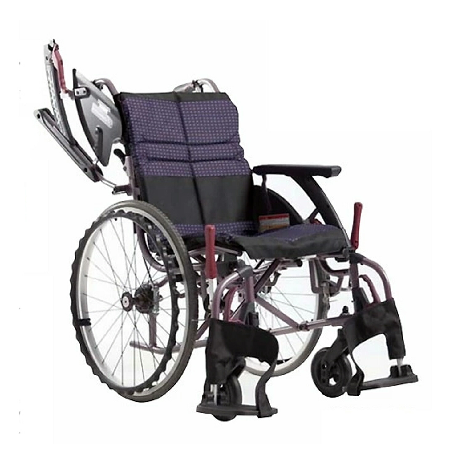 車いす(自走用)ウェイビットループラ WARP22-40-M 1台 カワムラサイクル カラーファブリック25-4703-0101 車いす 自走用 自動ブレーキ付｜マツヨシ 店
